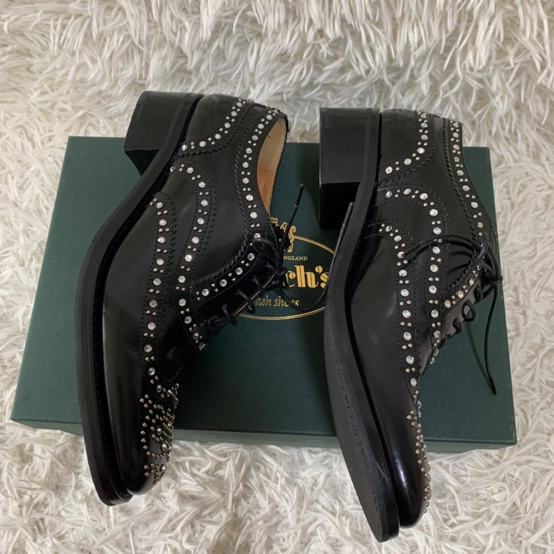 11789✨美品✨Church's スタッズ付き ドレスシューズ 36 ブラック