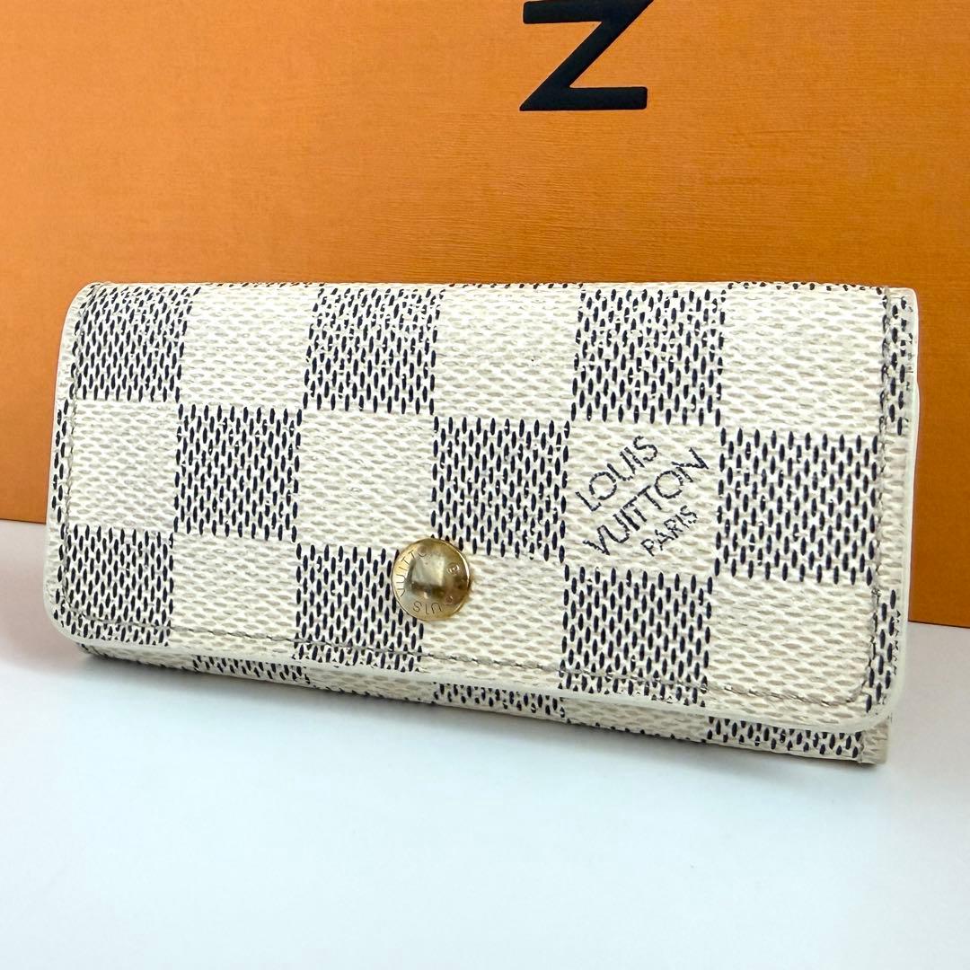 ヴィトン ダミエ アズール ４連 キーケース ミュルティクレ４ ルイ ビトン