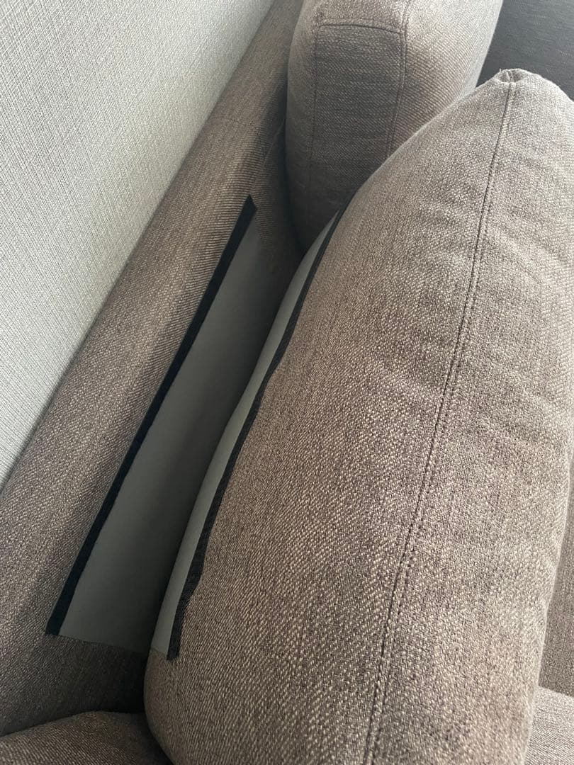 ニトリ　2人掛けソファ クッション付き　ブラウン