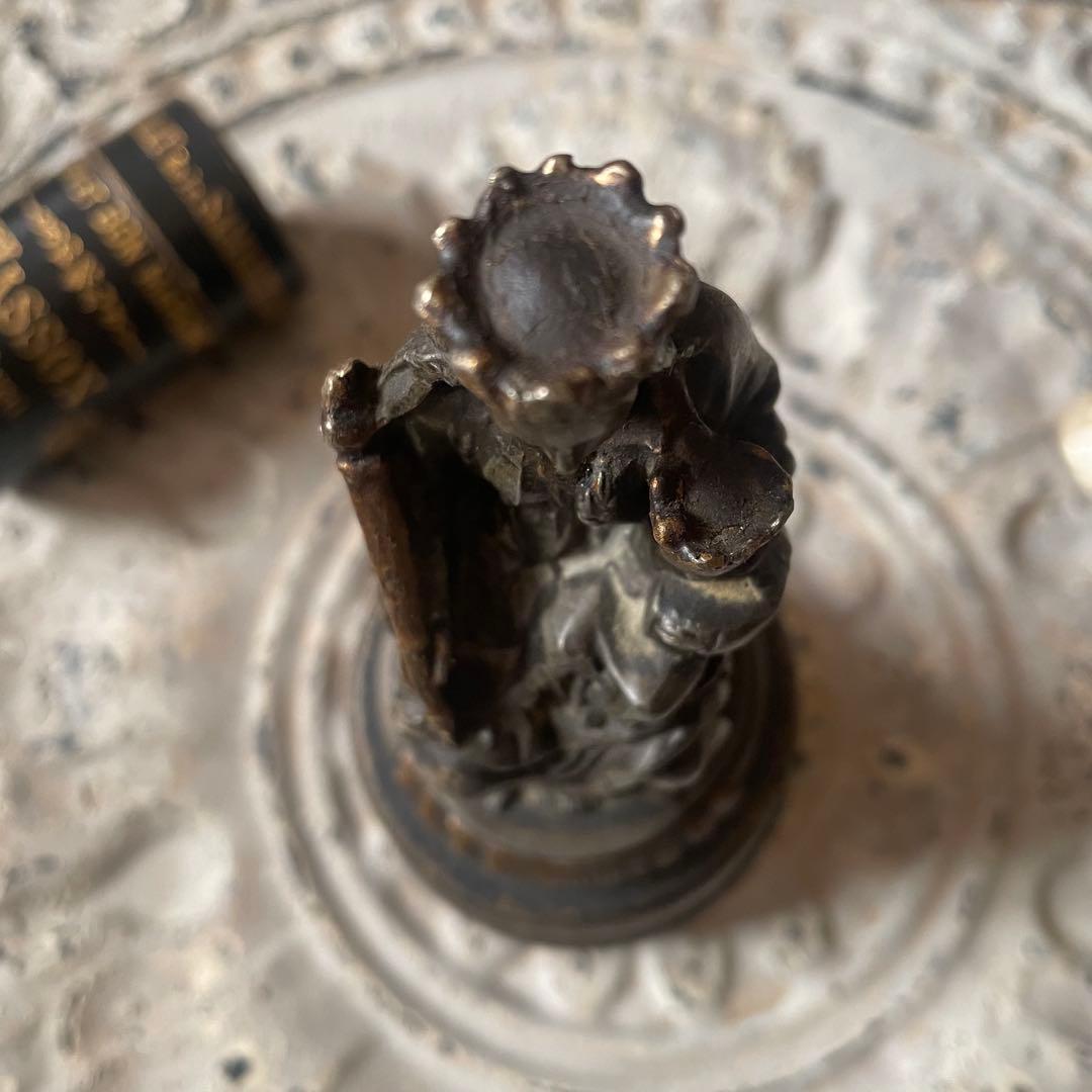 アンティーク♪聖母子像♪マリア像♪木製台座