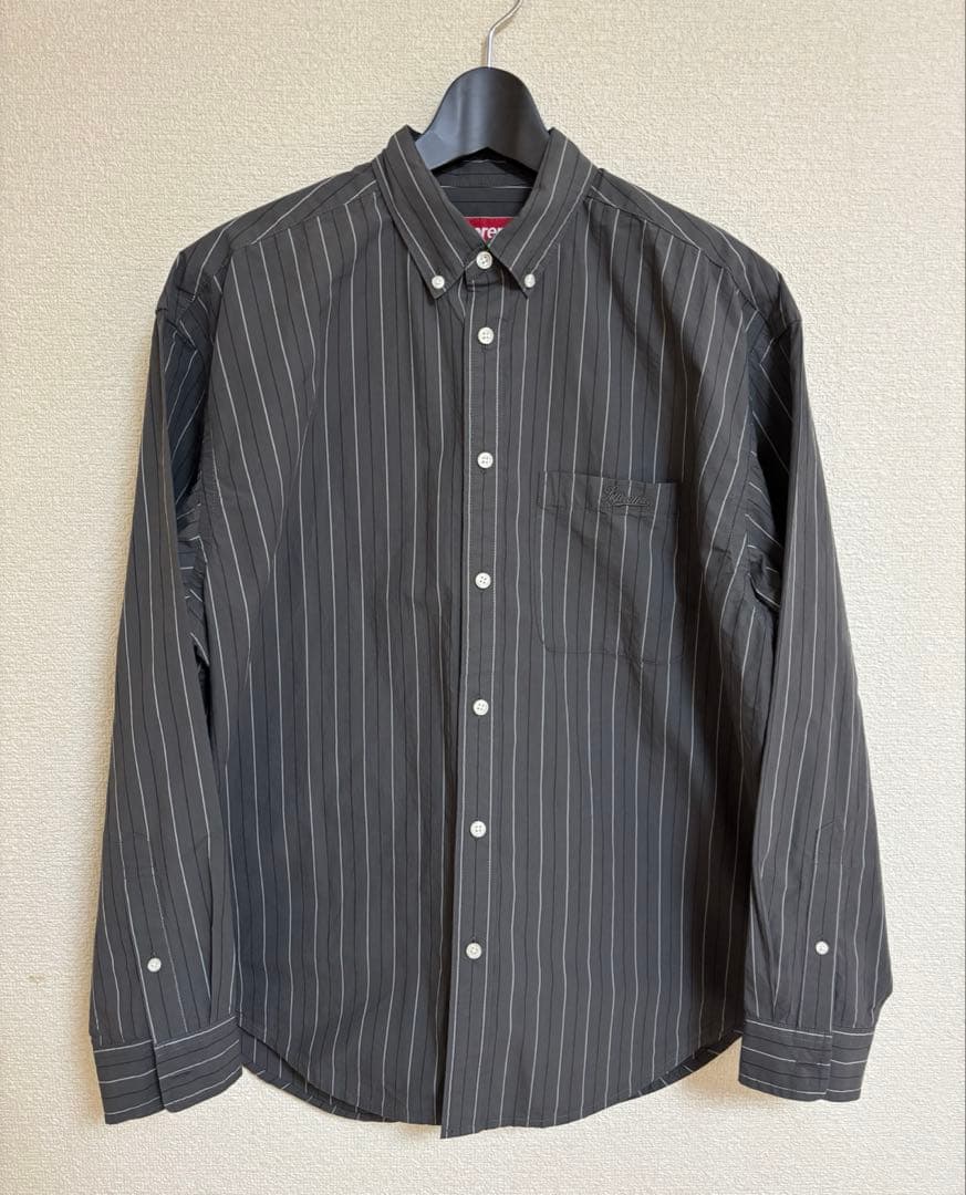 トップス Supreme Loose Fit Stripe Shirt Charcoal