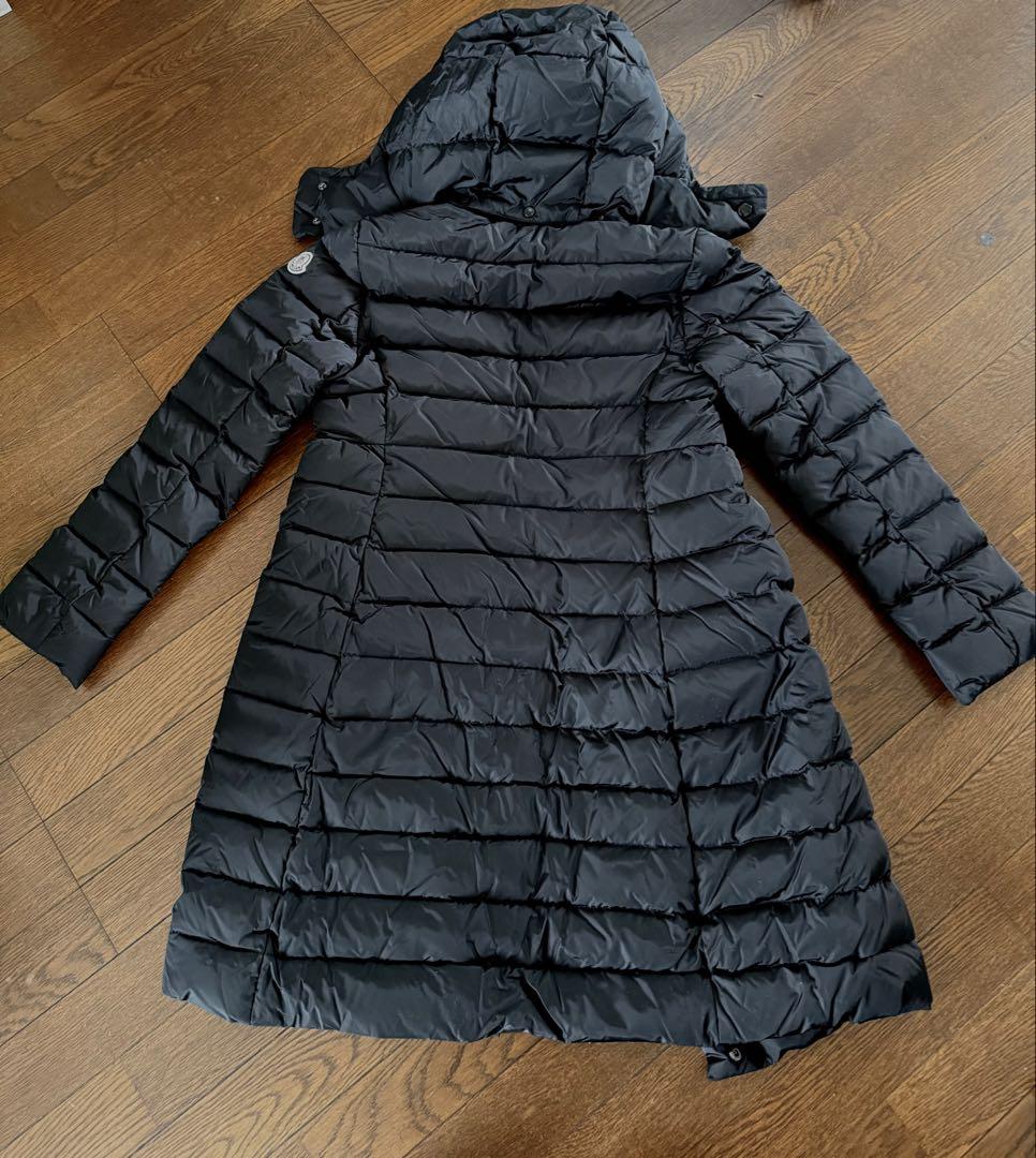 MONCLER アドクサ 1 ブラック ダウンコート フード付き