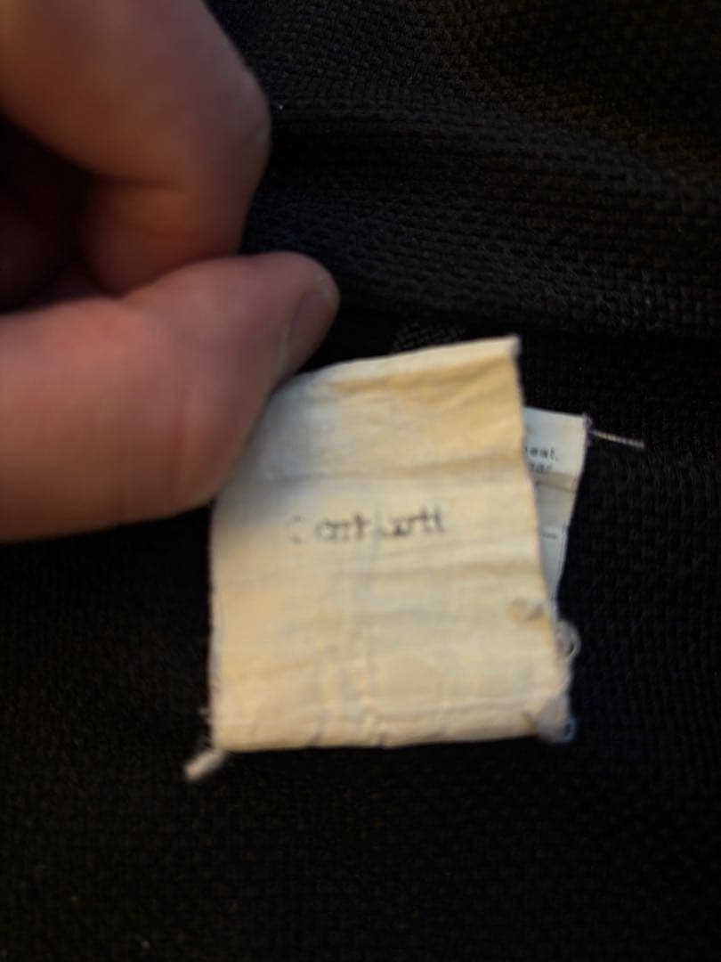 90s usa製裏地サーマルCarhartt ダークブラウン フルジップフーディ