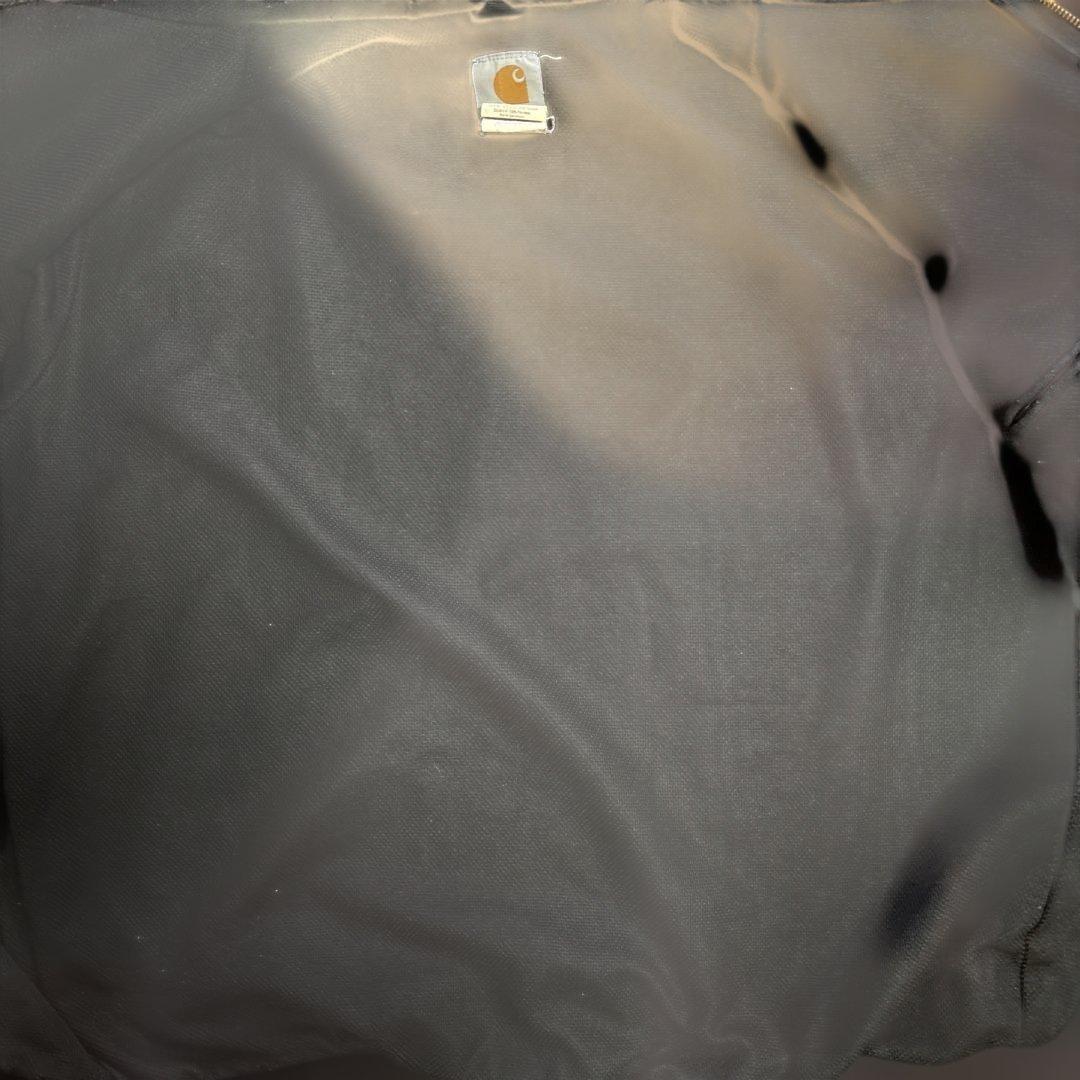 90s usa製裏地サーマルCarhartt ダークブラウン フルジップフーディ