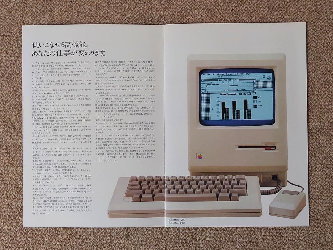 1*0様 超レア マッキントッシュ パンフレット カタログ 初代 アップルコンピ