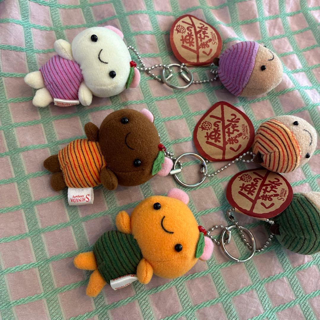 シナダ　平成レトロ　どんぐり　くまちゃん　マスコットキーチェーン　3セット