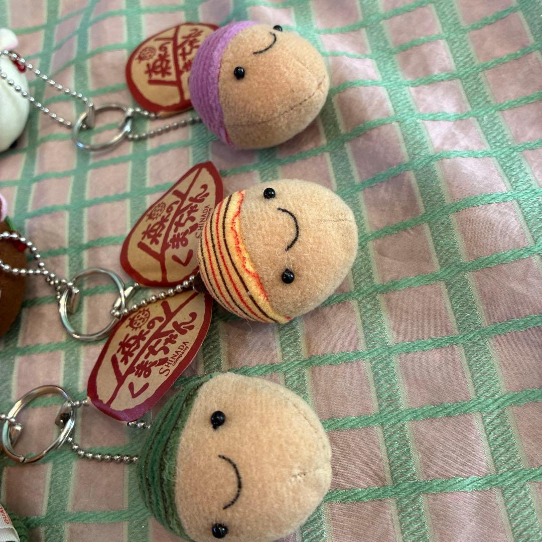 シナダ　平成レトロ　どんぐり　くまちゃん　マスコットキーチェーン　3セット