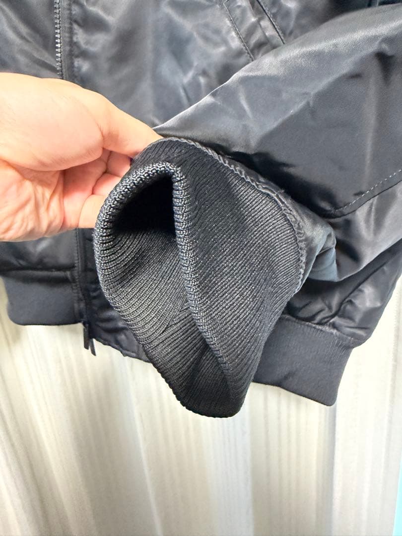 ユニクロ＋J ハイブリッドダウンオーバーサイズMA-1ブルゾン XL ブラック