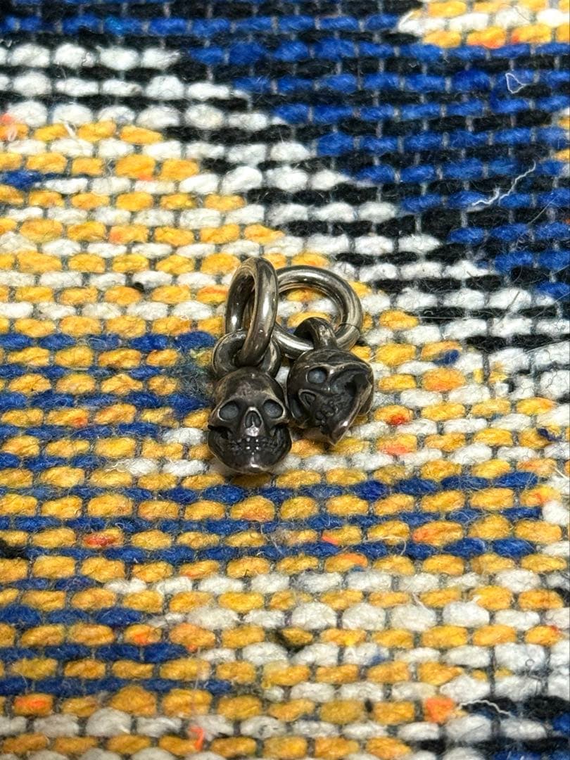 廃盤Fate.co 文野栄治　スカルチャーム　ペンダント　 シルバー　2個セット