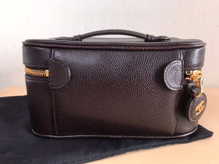 CHANEL シャネル バニティポーチ バッグ ココマーク ブラウン