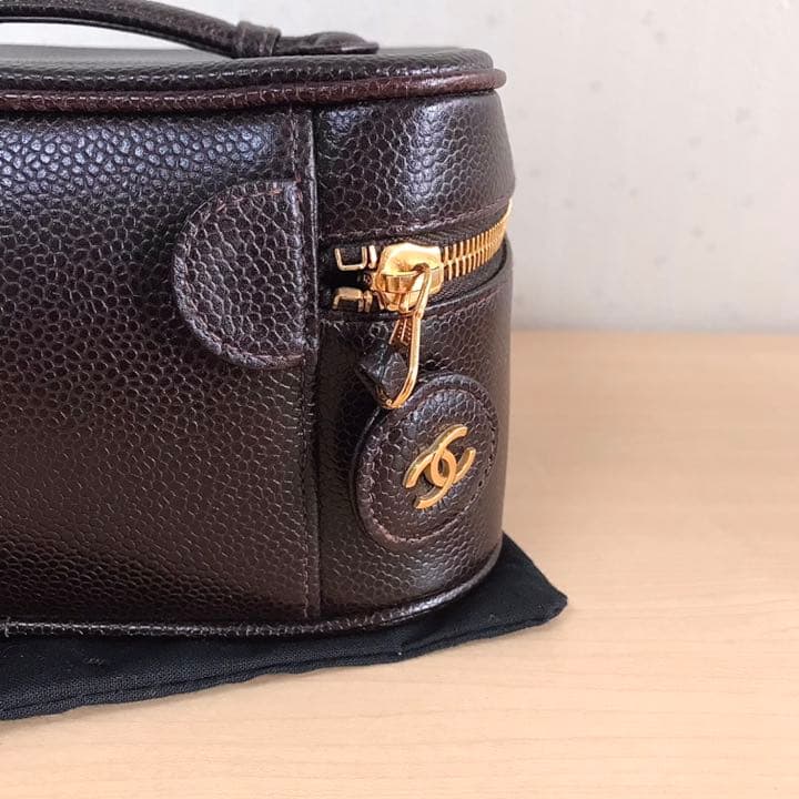 CHANEL シャネル バニティポーチ バッグ ココマーク ブラウン