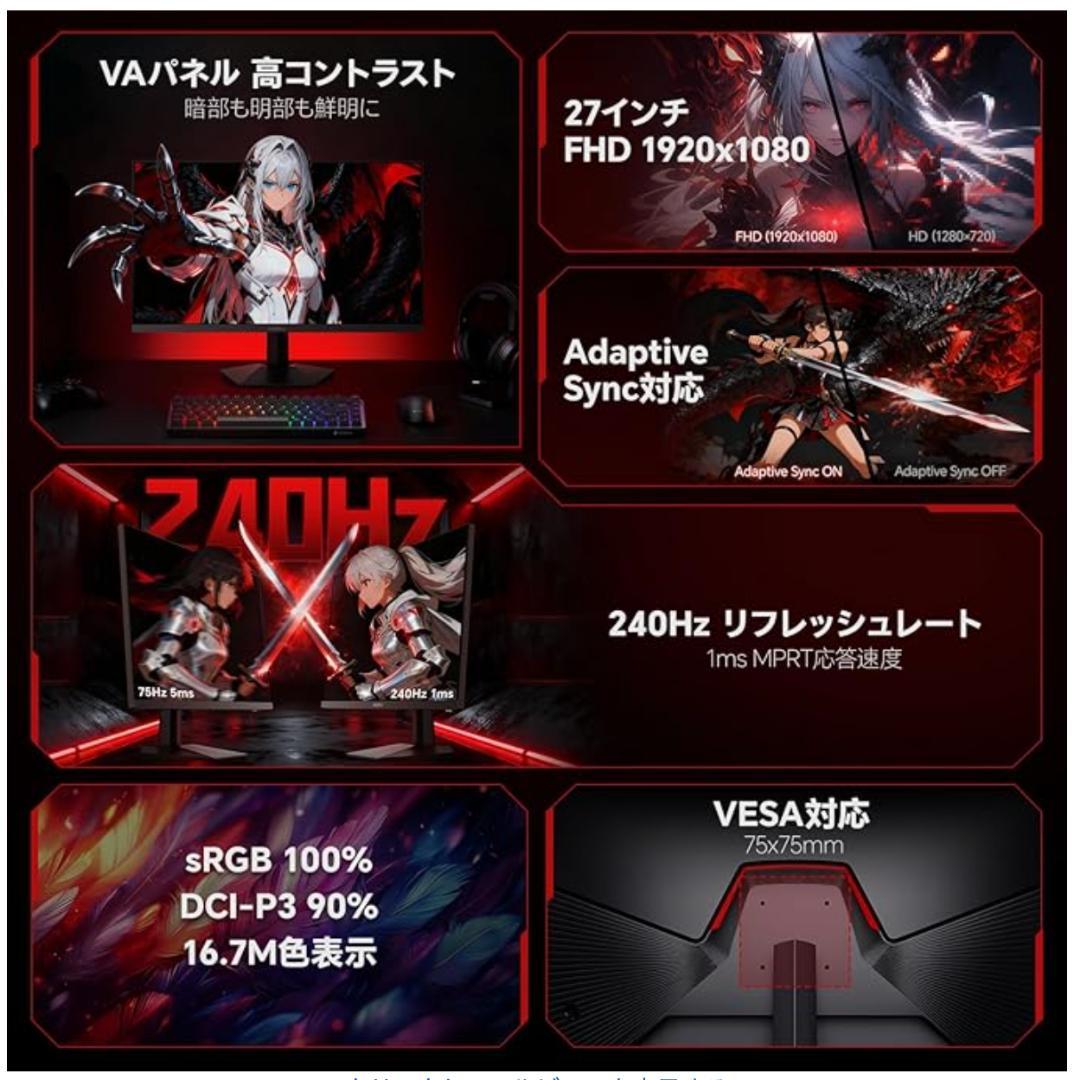 Koorui 27インチ FHD 240Hz モニター MG27H11FS