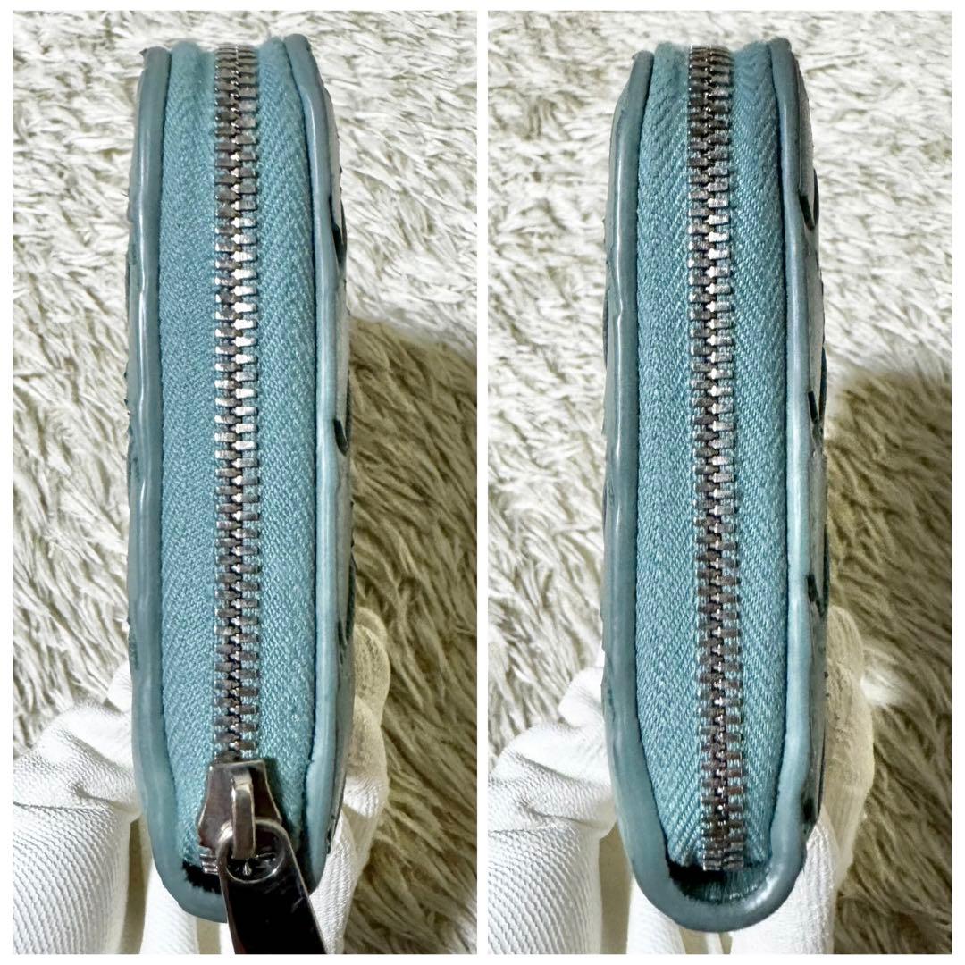 希少　ボッテガヴェネタ　長財布　ジグザグ　マキシイントレチャート　ラウンドジップ