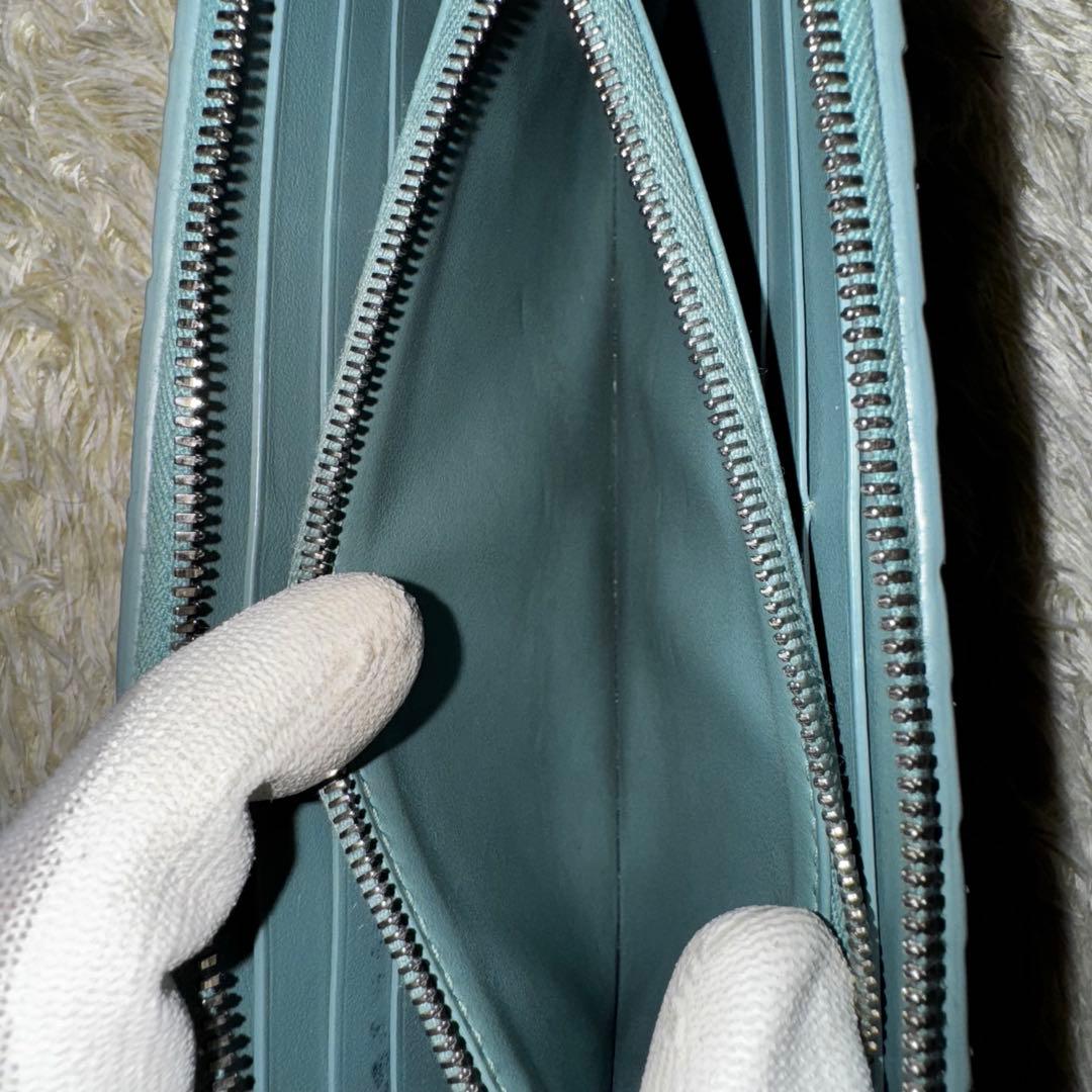 希少　ボッテガヴェネタ　長財布　ジグザグ　マキシイントレチャート　ラウンドジップ