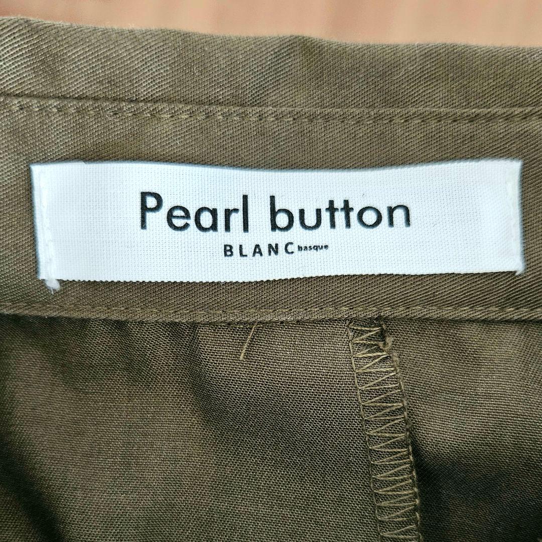 【未使用】ブランバスク　アシンメトリ－　パールボタン　シャツ