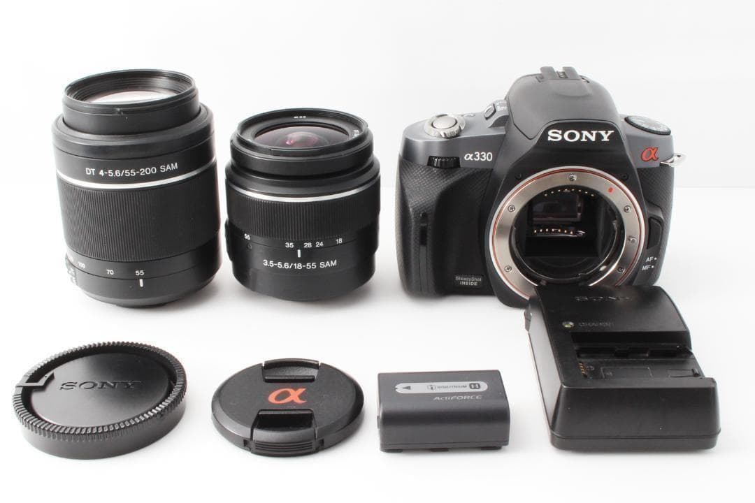 SONY α330 ダブルレンズキット　標準から望遠までOK　可動式液晶