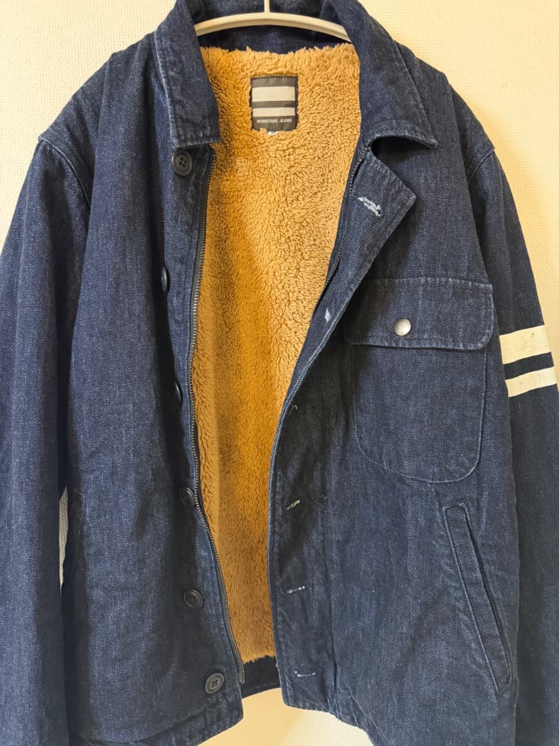 桃太郎ジーンズ ボアジャケット