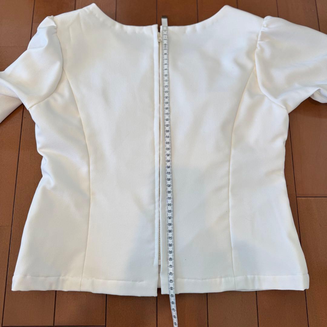 【新品未使用】フラメンコブラウス値下　アイボリーオフホワイト