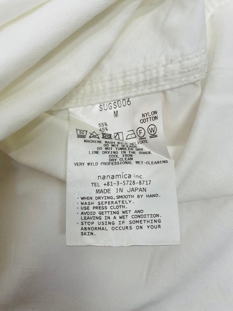 nanamica ナナミカ 長袖シャツ　ホワイト