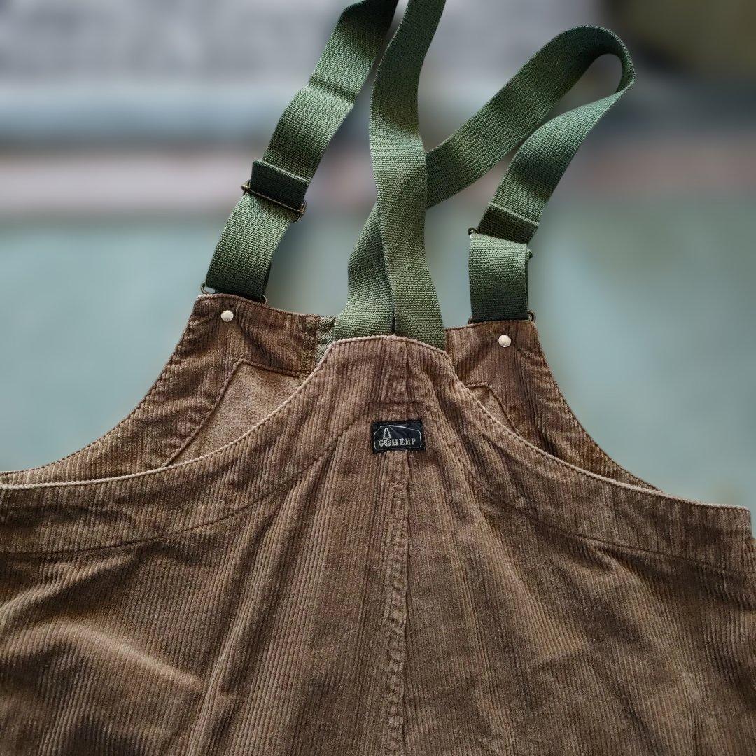 go hemp コーデュロイ オーバーオール