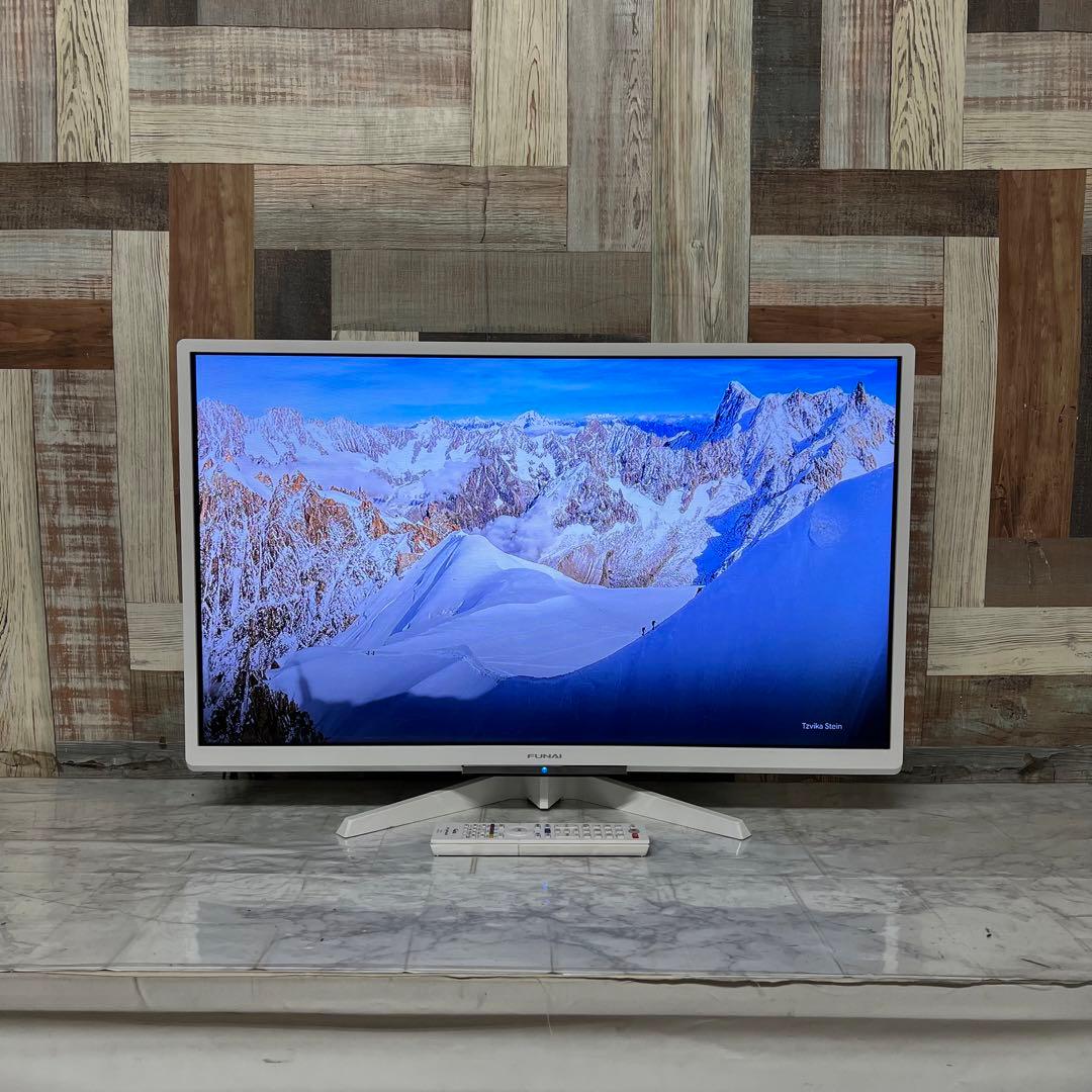即日受渡❣️全国送料込3年前購入フナイ32型録画機能内蔵液晶テレビホワイトモデル
