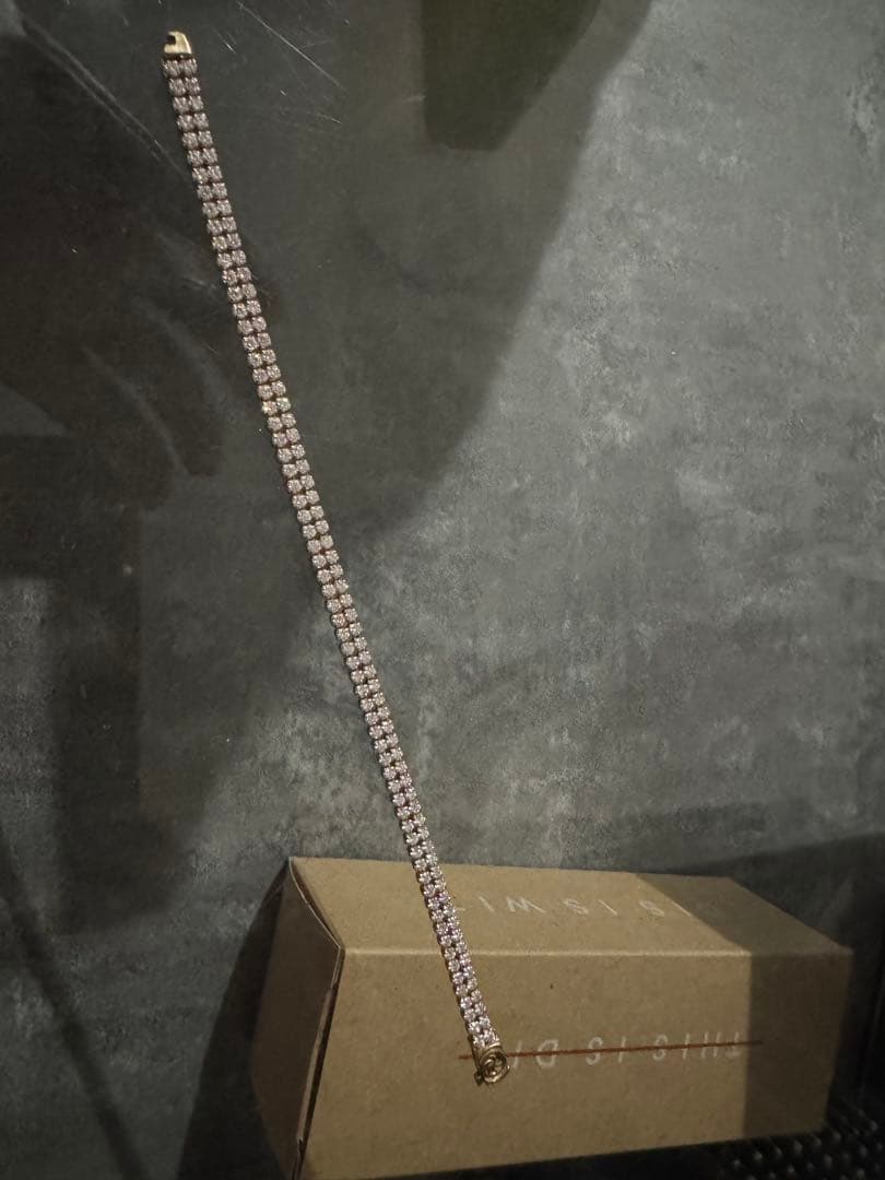 4.3グラム 10K VVS 2連テニスブレスレットMOISSANITE