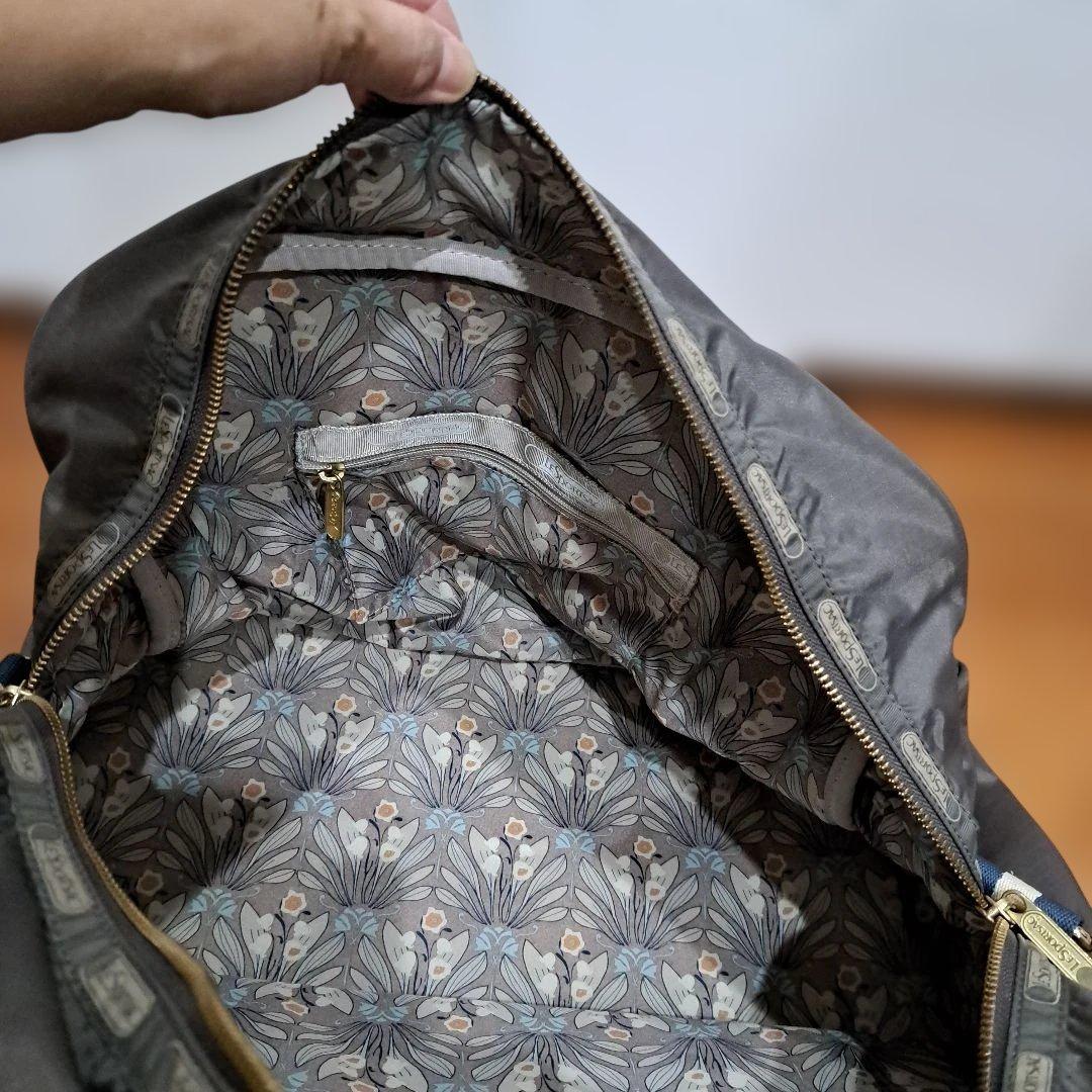 レスポートサック×風間ゆみえコラボ ボストンバッグ　2WAY チャコールグレー