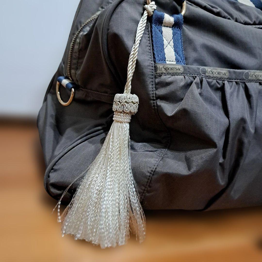 レスポートサック×風間ゆみえコラボ ボストンバッグ　2WAY チャコールグレー