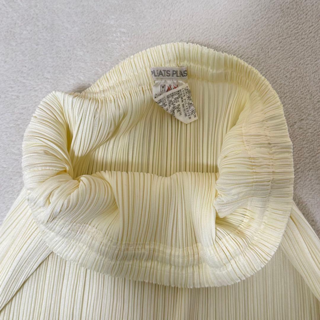 美品✨PLEATS PLEATS プリーツ　マキシ丈　アイボリー　ホワイト