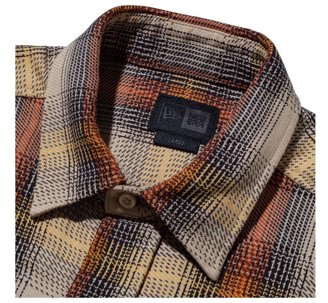 オンブレ チェックシャツ BLACK LABEL FW24 ベージュ 重盛さと美