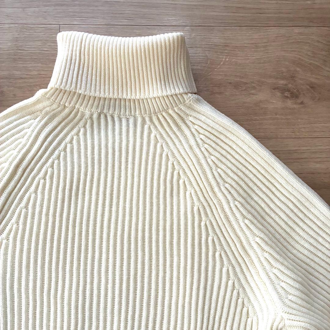 ZANONE／リブウールタートルネックニット／size 46