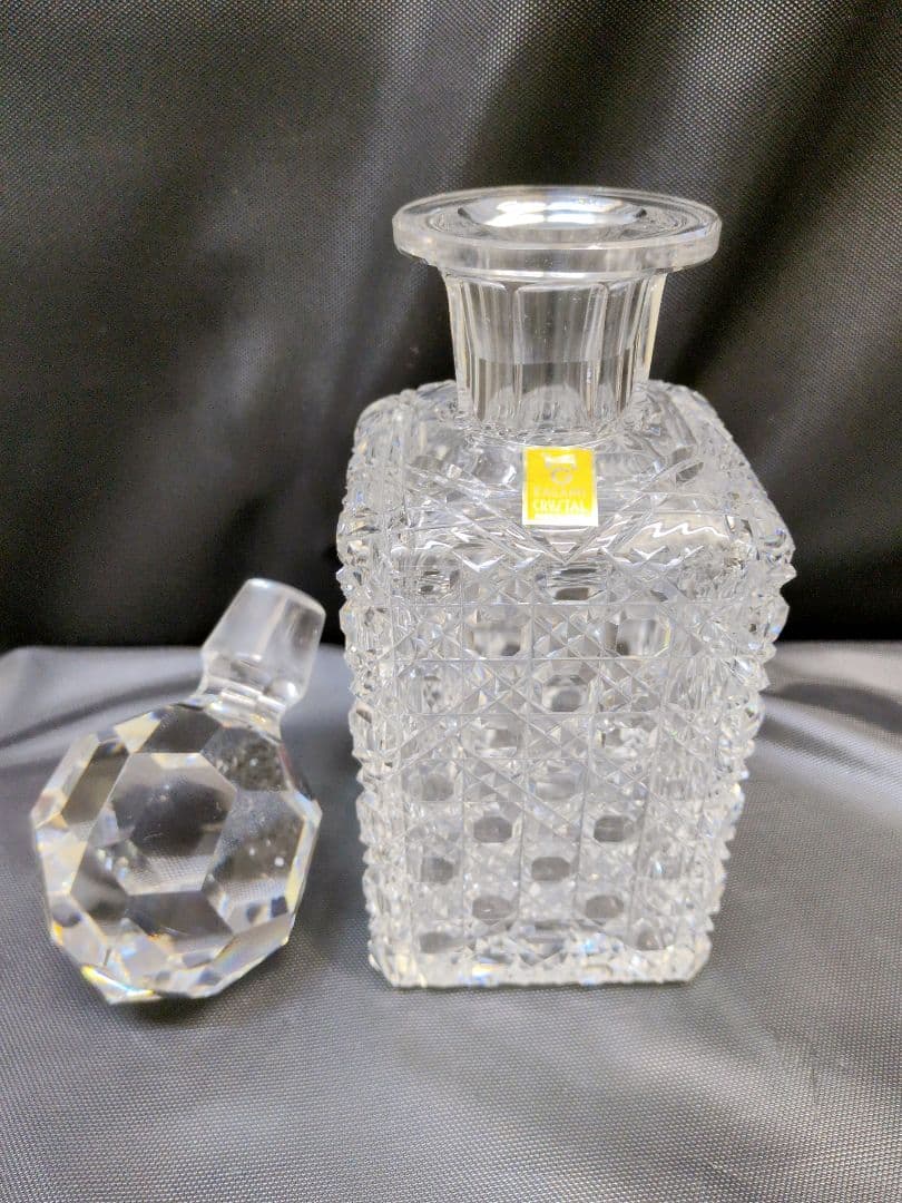 カガミクリスタル デキャンタ＋グラス2個セット 箱付き デカンタ　M2833