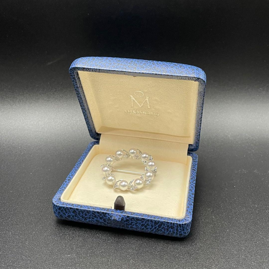 ミキモト アコヤ真珠 ブローチ 5.8mm SILVER