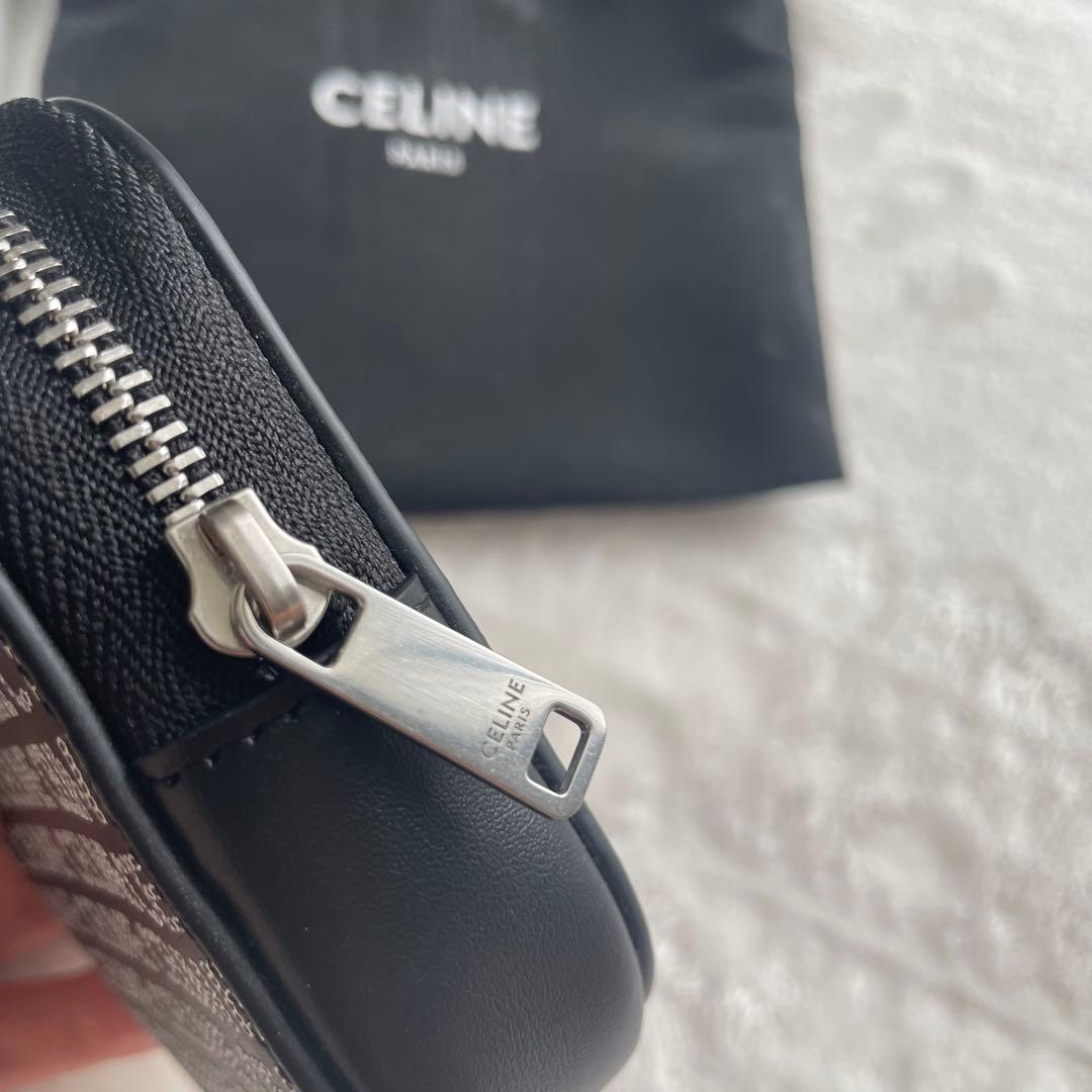 【即発送】CELINE スクエアパース レザーケース ブラック
