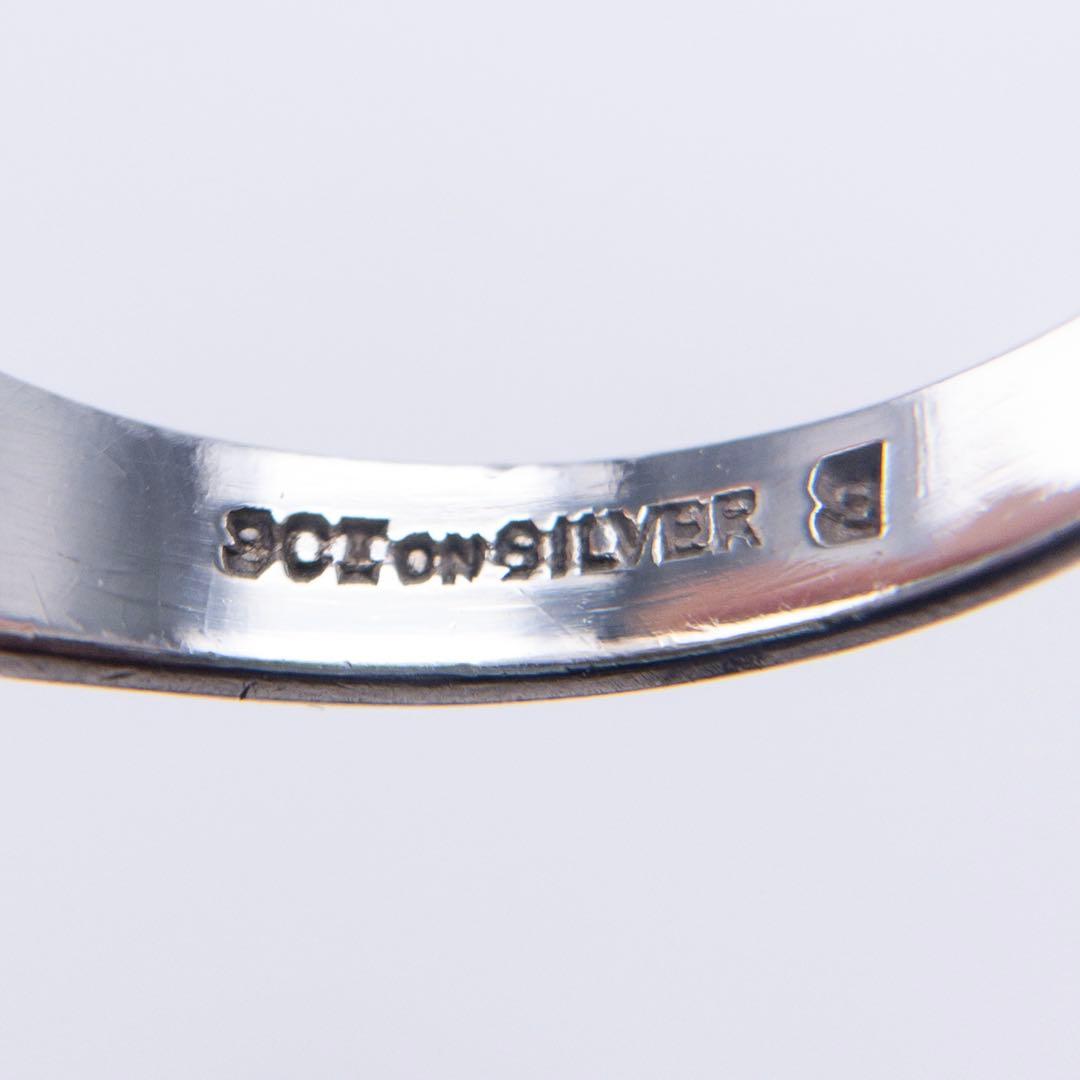 英国製 9金 シルバー925 ヴィンテージ シグネットリング 27号