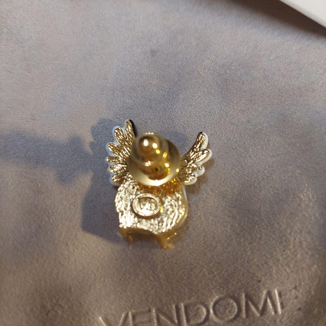 新品　STORY掲載　ヴァンドームブティック　シマエナガ　ピンブローチ