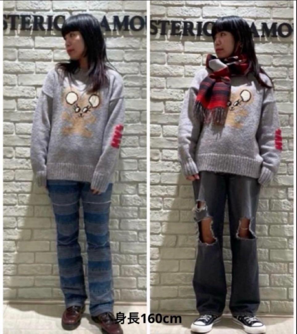 『パンフ掲載』激っ可愛わっ♡MOUSE 編込 オーバーサイズニットプルオーバー