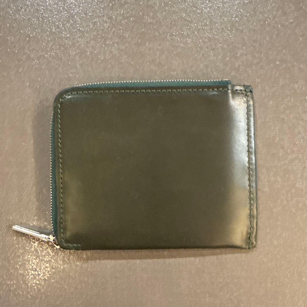 ホワイトハウスコックス　L字型財布　ヴィンテージブライドルレザー　オリーブ色