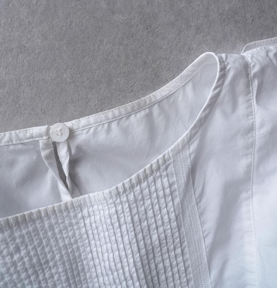 美品 トゥモローランド マカフィー 1,7万 フリルブラウス ホワイト C340