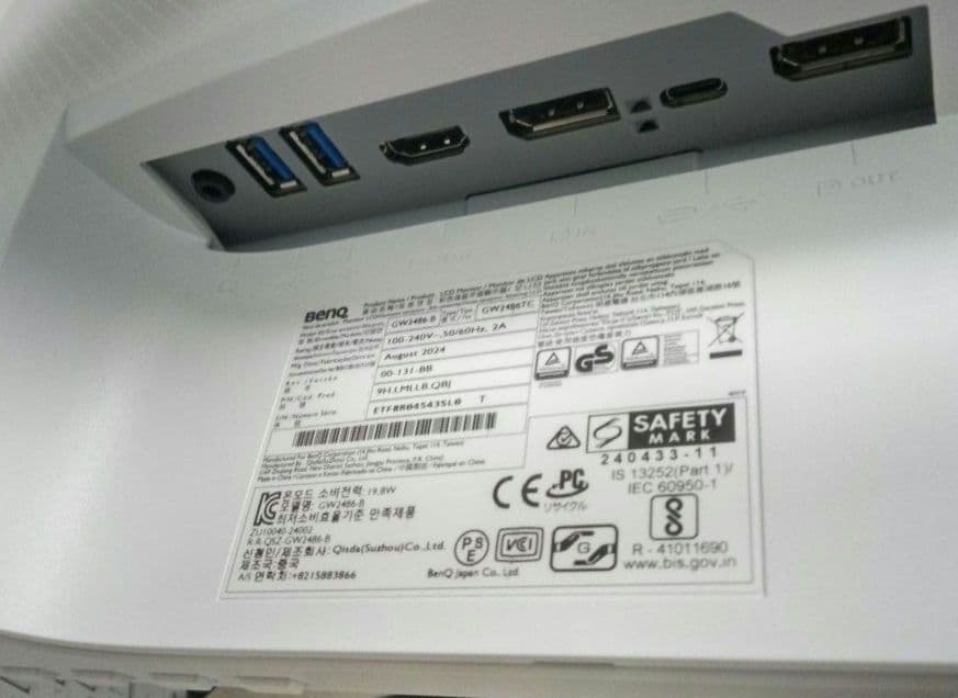 BenQ GW2486TC-JP 白　液晶モニター23.8型