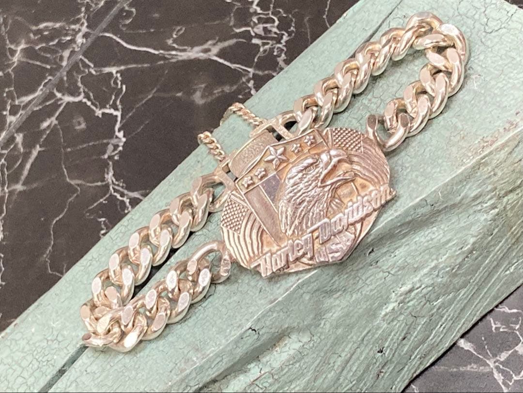 [50] Harley-Davidson / ロゴ 白頭鷲 喜平ブレスレット