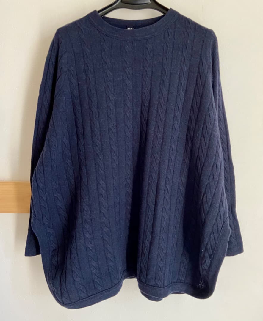 45R フロートケーブルのニットソーチュニック