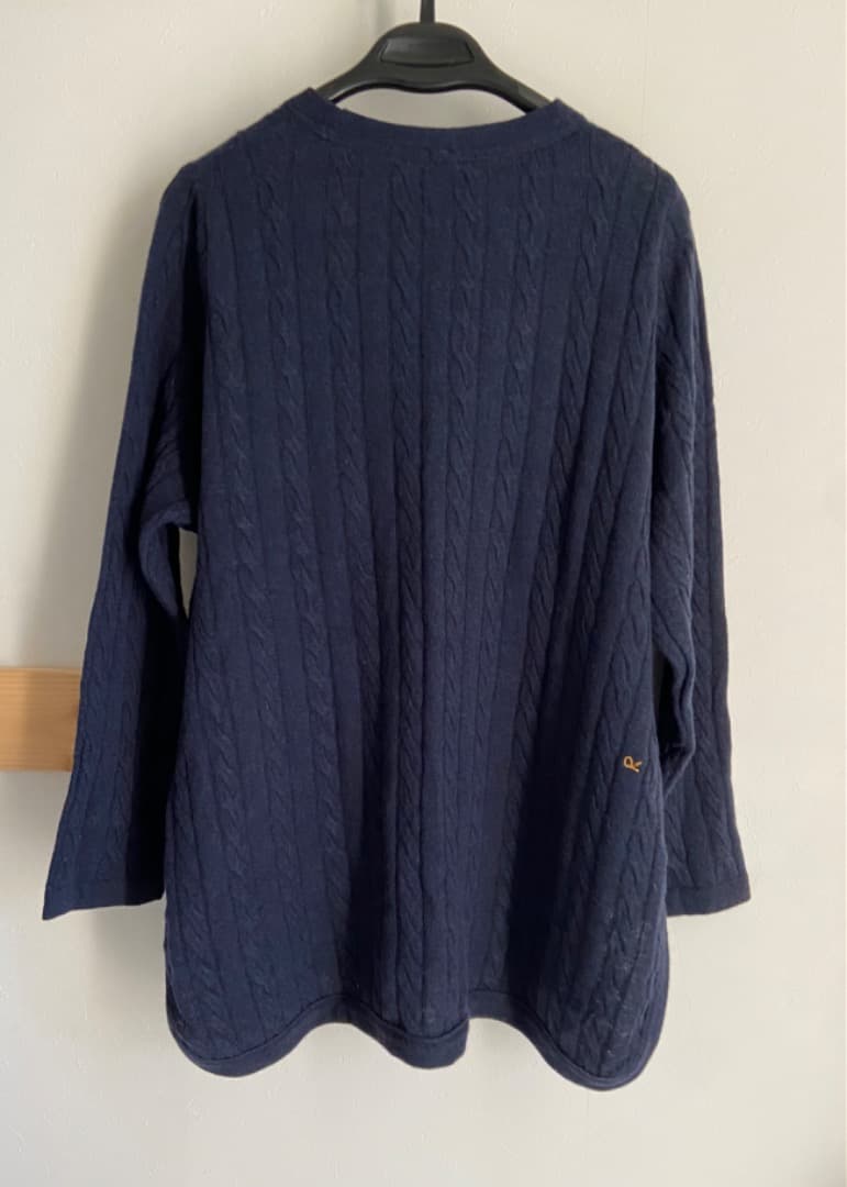 45R フロートケーブルのニットソーチュニック