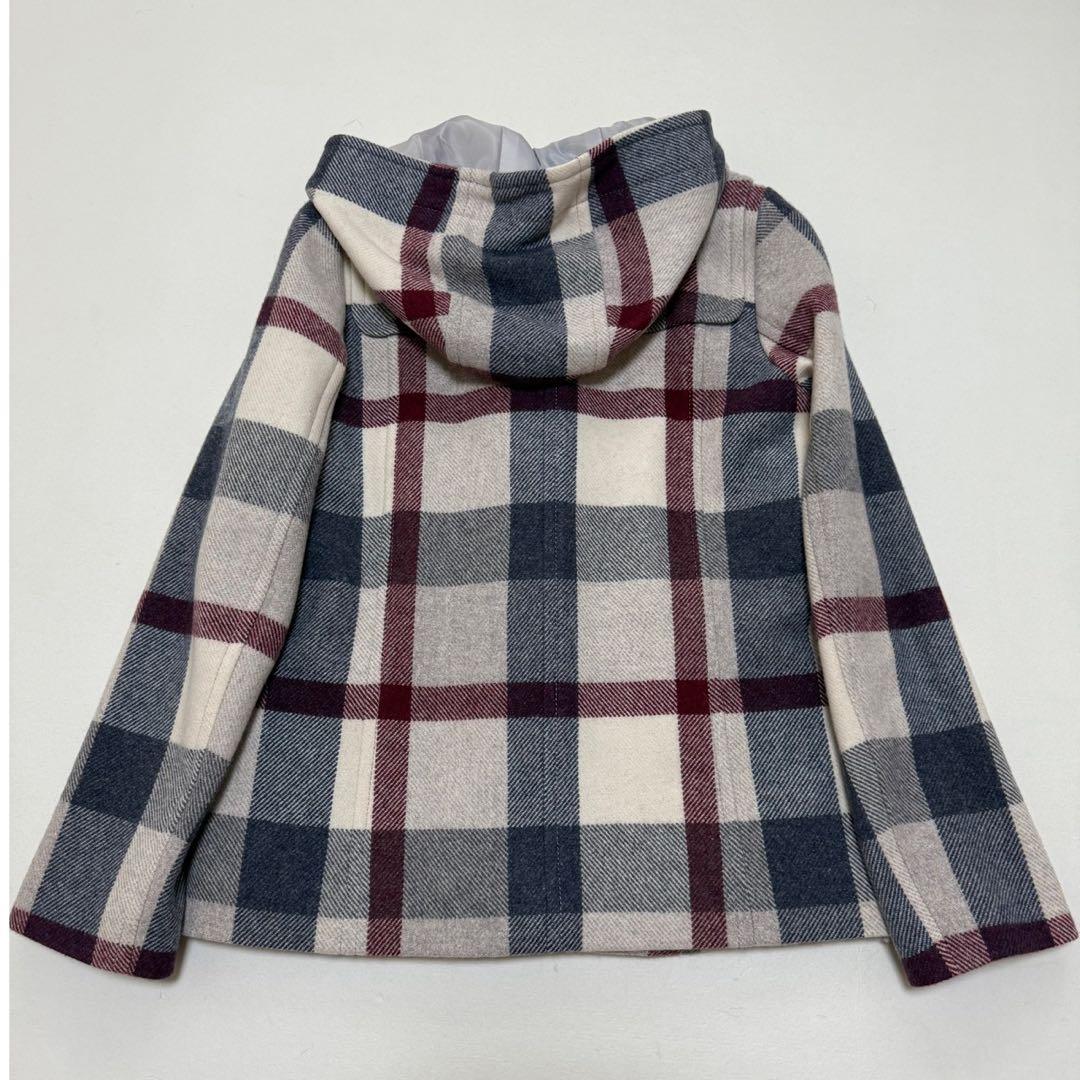 新品ブルーレーベル　ベージュクレストブリッジ柄ショートダッフルコート　36