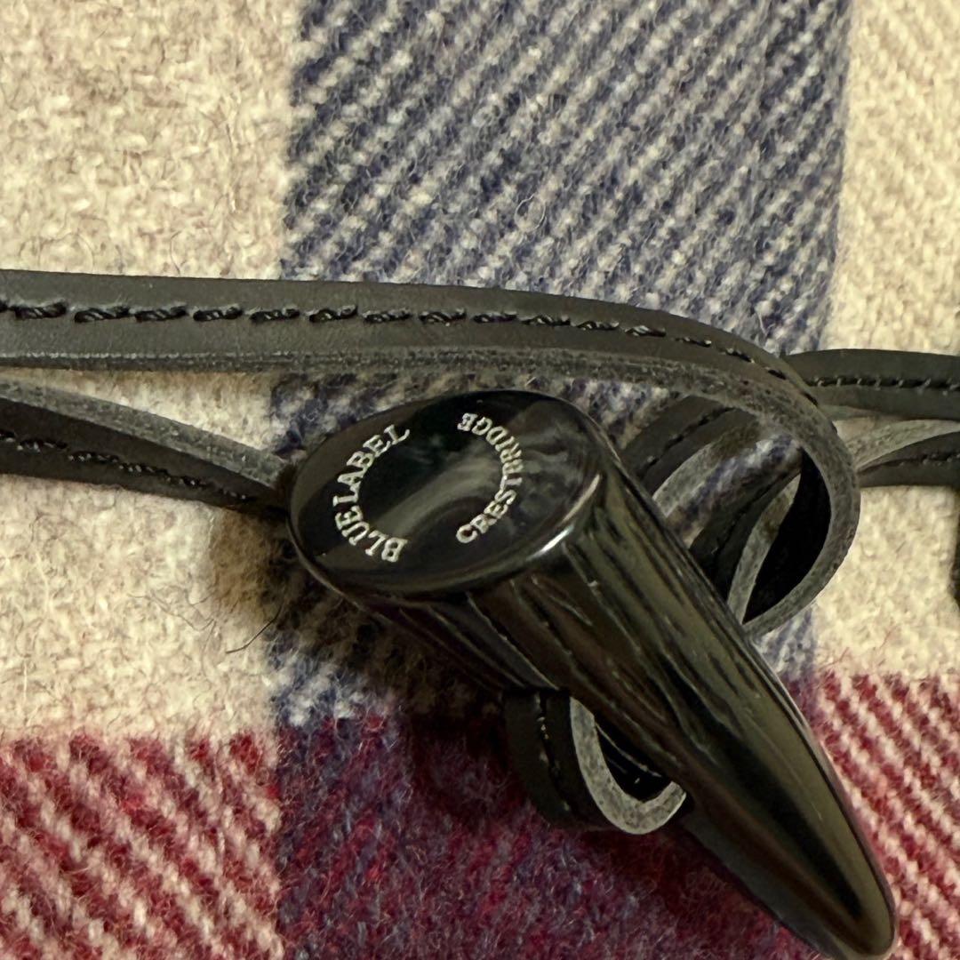 新品ブルーレーベル　ベージュクレストブリッジ柄ショートダッフルコート　36