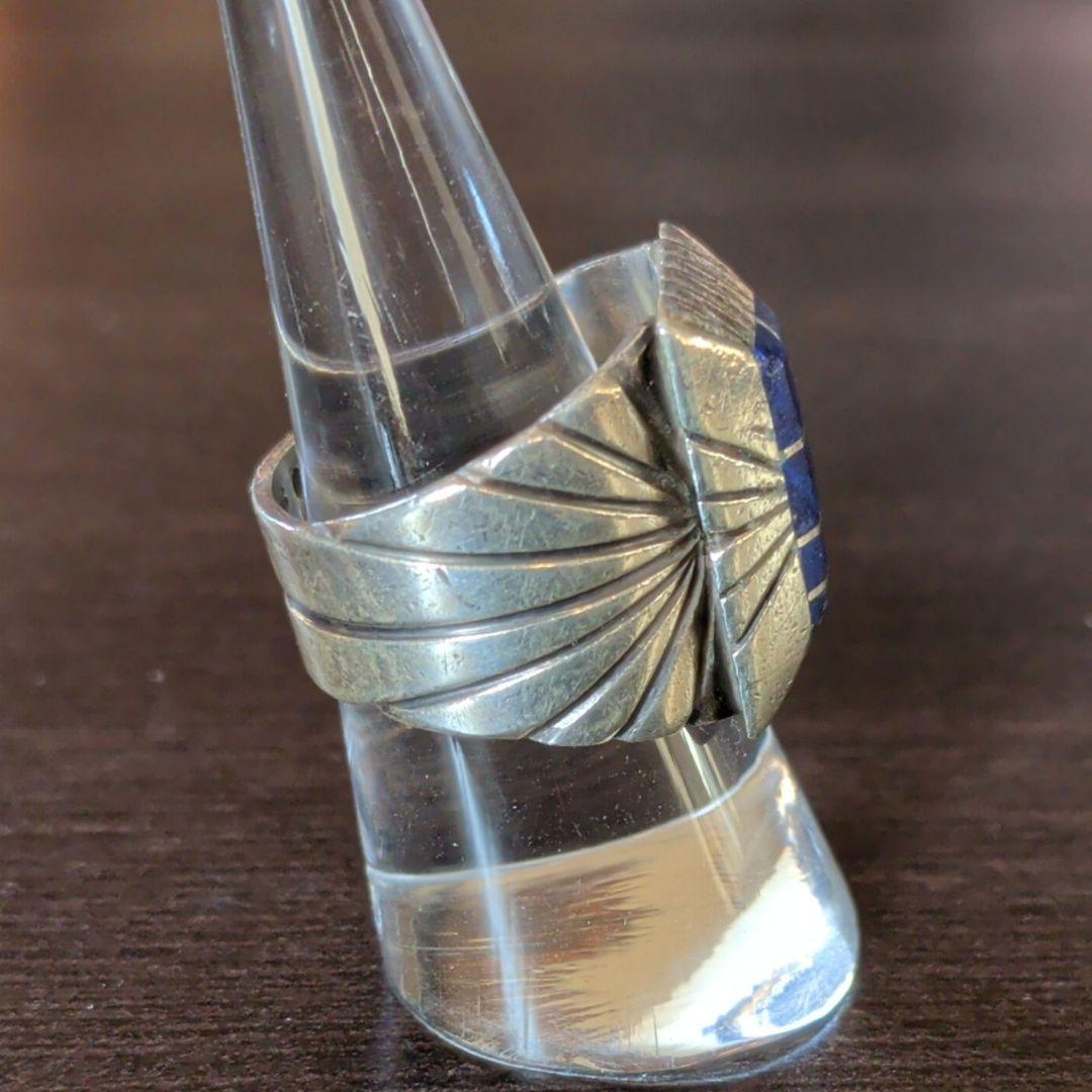 ナバホ　インディアンジュエリー　シルバー925インレイリング　チェスターベナリー