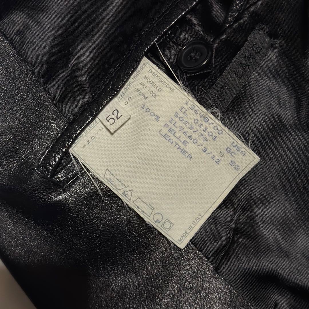 【美品】本人期 Helmut Lang レザー テーラード ジャケット