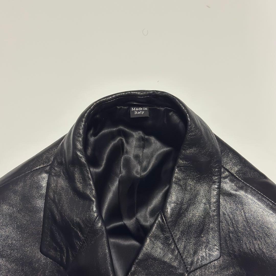 【美品】本人期 Helmut Lang レザー テーラード ジャケット