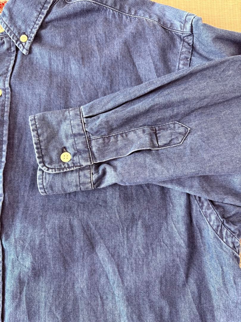 DANTON ダントン　ボタンダウン　 デニムシャツ　ダンガリーシャツ　極美品