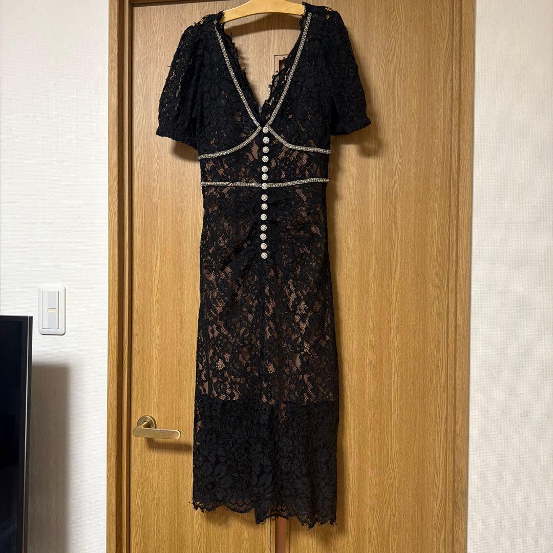 セルフポートレート　ワンピース　ドレス　レース　ラインストーン　Mサイズ　美品。